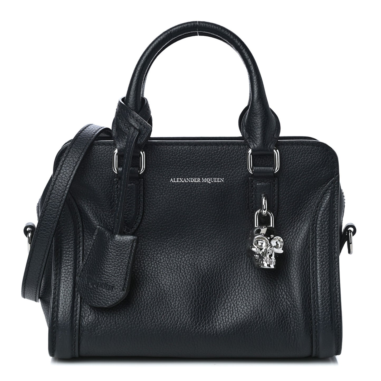 Pebbled Calfskin Mini Padlock Navy