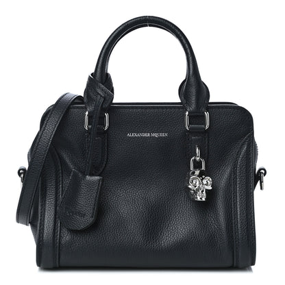 Alexander McQueen Pebbled Calfskin Mini Padlock Navy 2 of 11