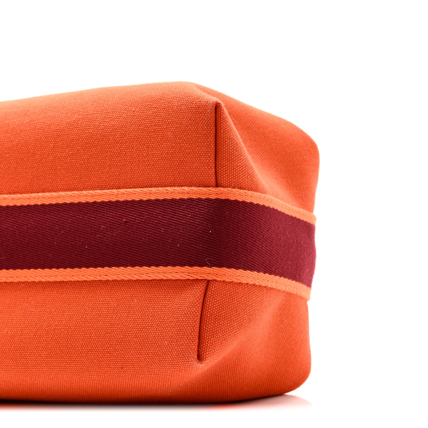 Hermes Canvas Small Bride-A-Brac Pouch Orange Burgundy 10 of 10