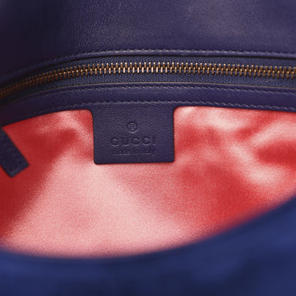 Gucci Velvet Matelasse Medium GG Marmont Shoulder Bag Cobalt Blue 6 of 12