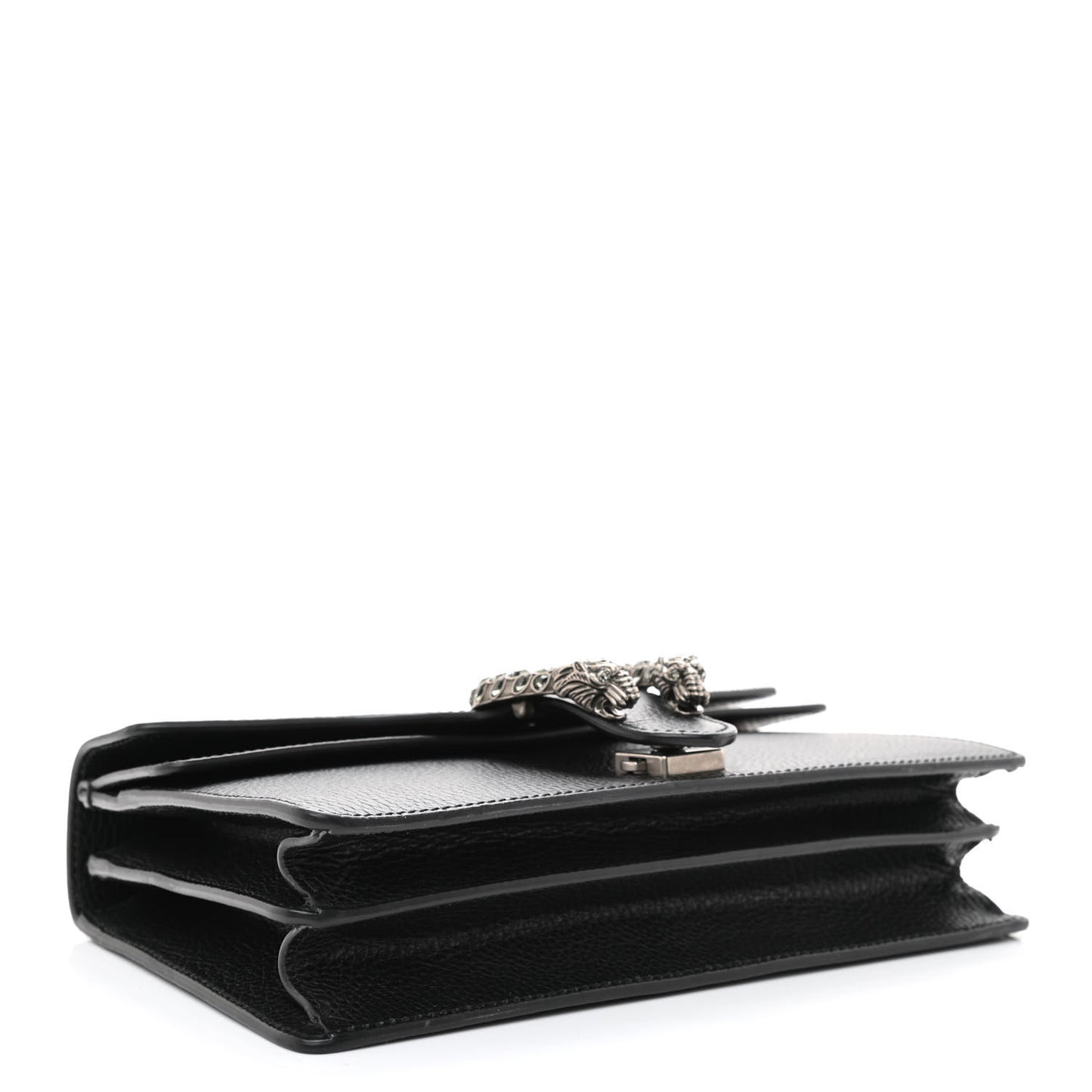 Pebbled Calfskin Small Dionysus Shoulder Bag Black