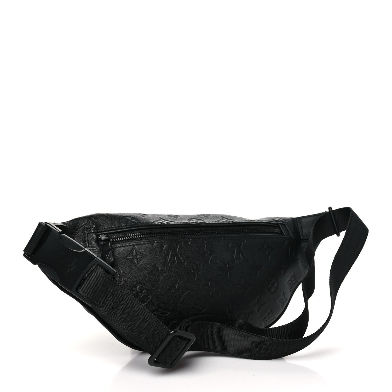 Louis Vuitton Calfskin Monogram Shadow Discovery Bumbag PM Black 3 of 9