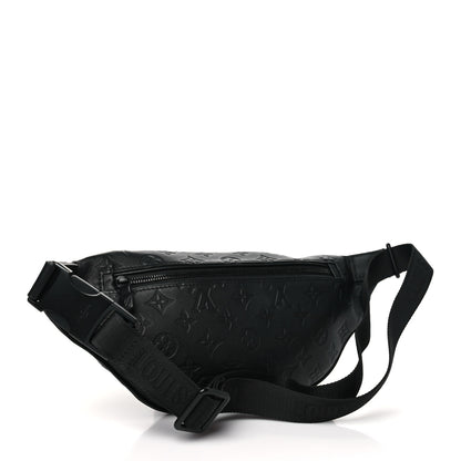 Louis Vuitton Calfskin Monogram Shadow Discovery Bumbag PM Black 3 of 9