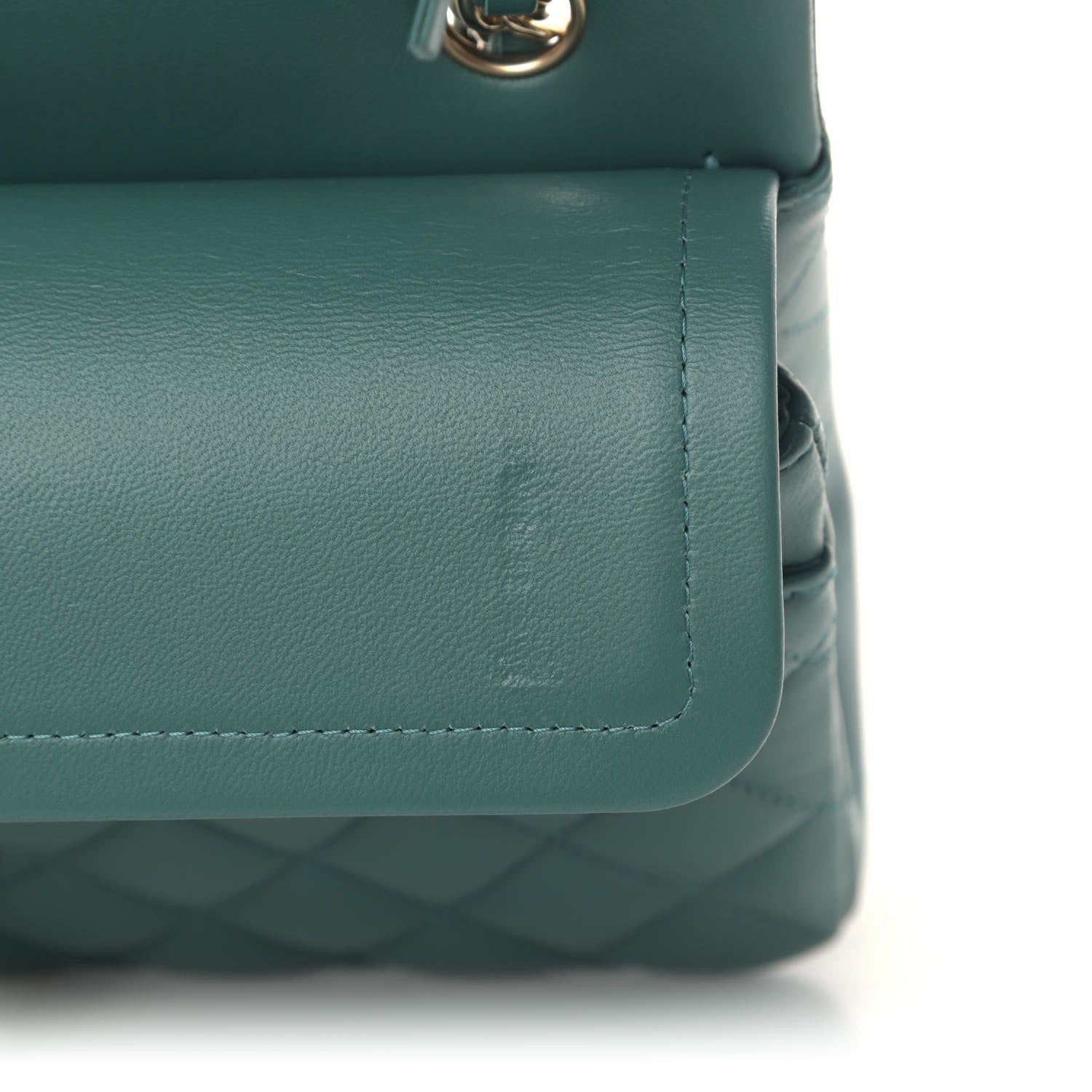 Chanel Lambskin Quilted Small Double Flap Green 5 of 6