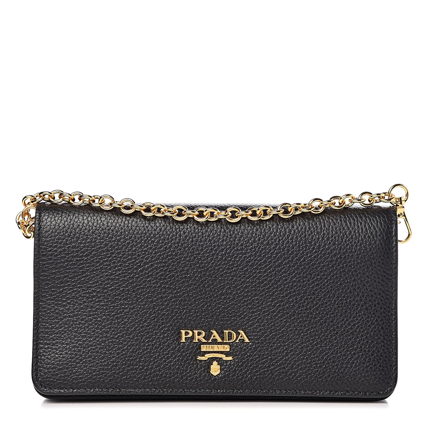 Vitello Daino Mini Crossbody Bag Black