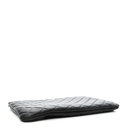 Chanel Lambskin Quilted Medium Cosmetic Case Black 3 of 4