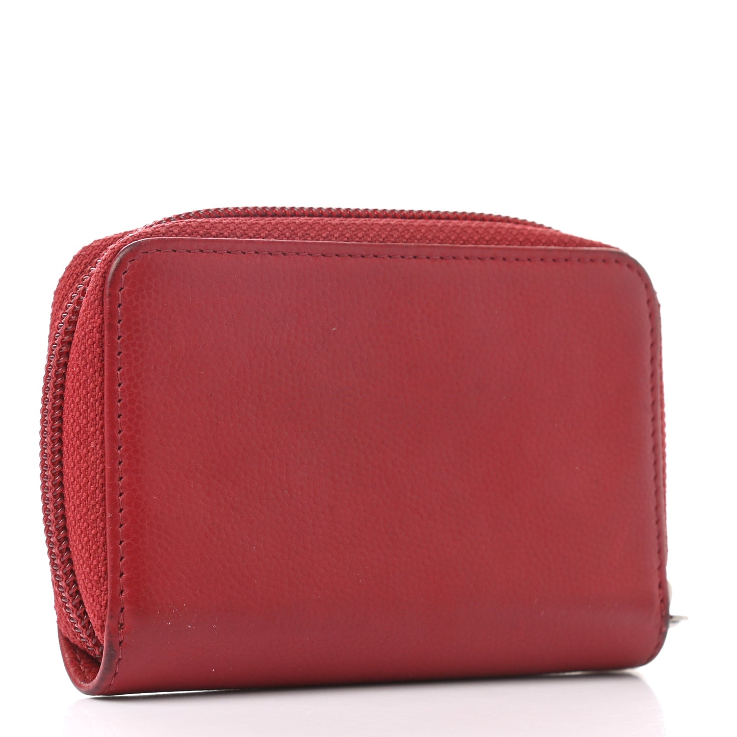 Caviar Timeless CC Zip Around Coin Purse Red