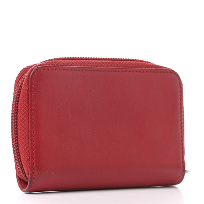Chanel Caviar Timeless CC Zip Around Coin Purse Red 3 of 7