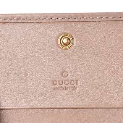 Gucci Calfskin Matelasse GG Marmont Card Case Nude 6 of 8