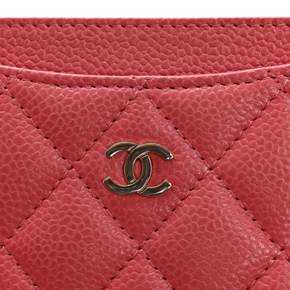 Chanel Metallic Caviar Quilted Card Holder Pink 9 of 11