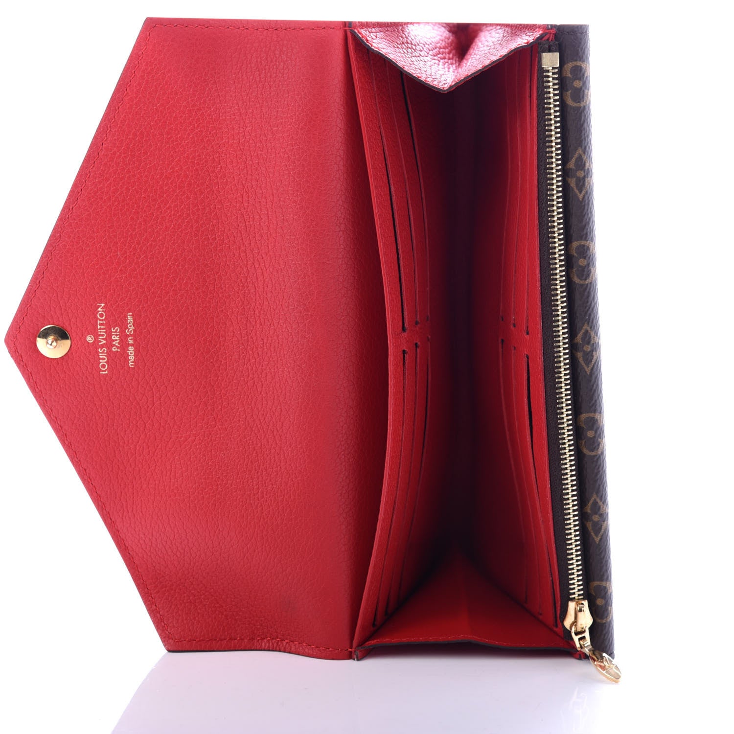 Louis Vuitton Calfskin Double V Wallet Rubis 5 of 8