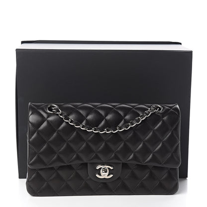Chanel Lambskin Quilted Medium Double Flap Black 10 of 10