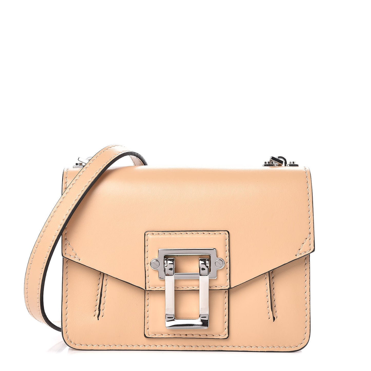 Smooth Calfskin Mini Hava Chain Crossbody Warm Sand