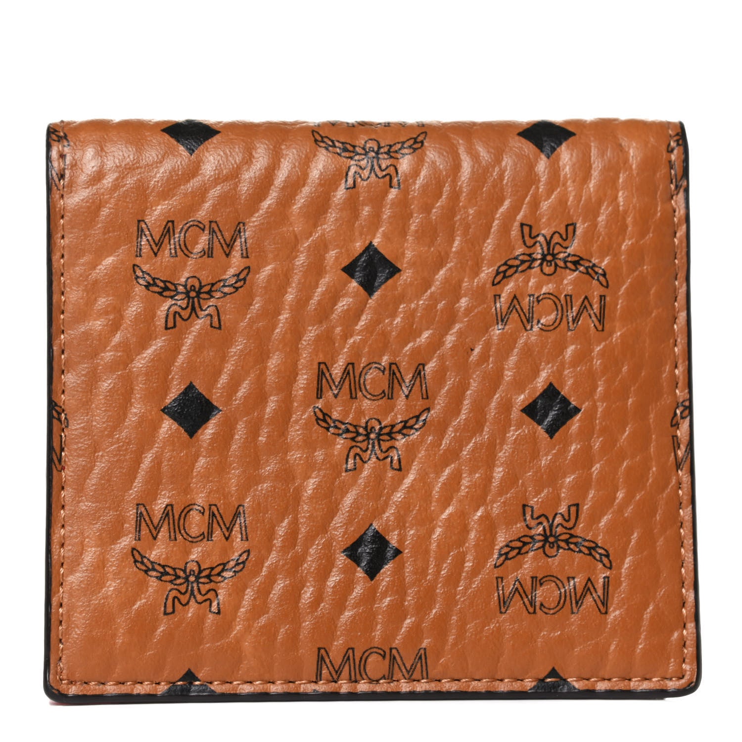 MCM Visetos Mini Bi-Fold Wallet Cognac 2 of 13