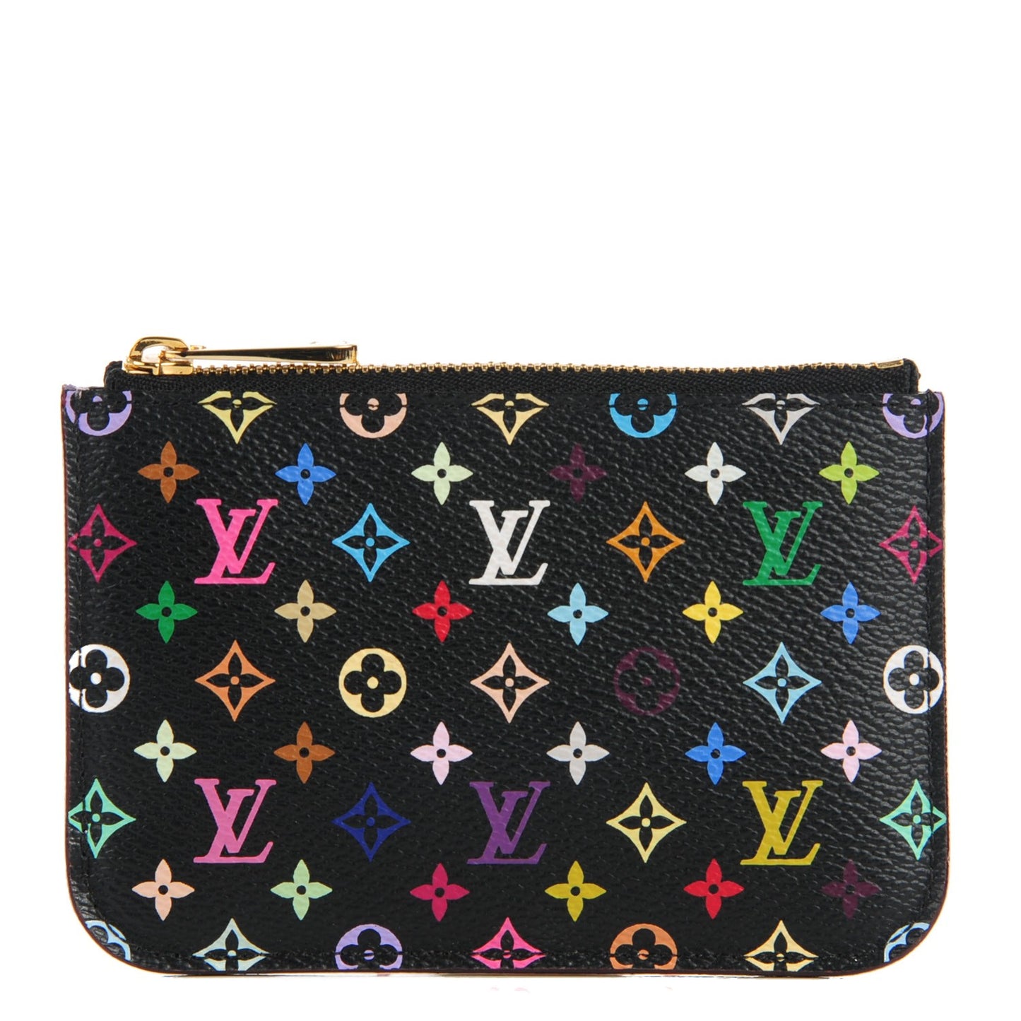 Monogram Multicolor Key Pouch Black Violet