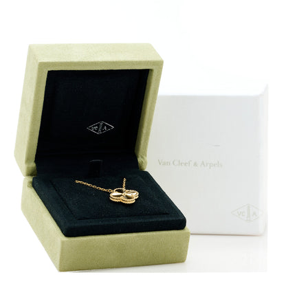 Van Cleef & Arpels 18K Yellow Gold Guilloche Vintage Alhambra Pendant Necklace 6 of 6