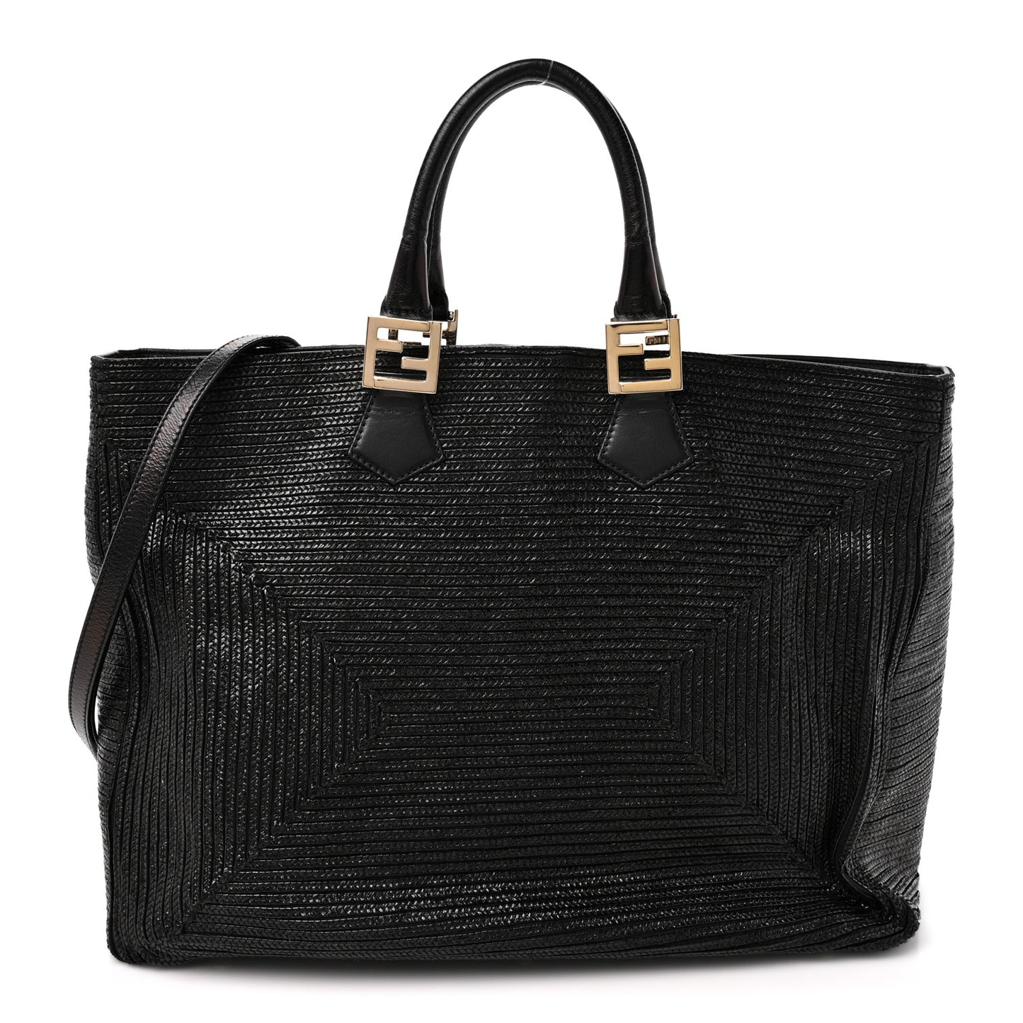 Raffia Twins Tote Black