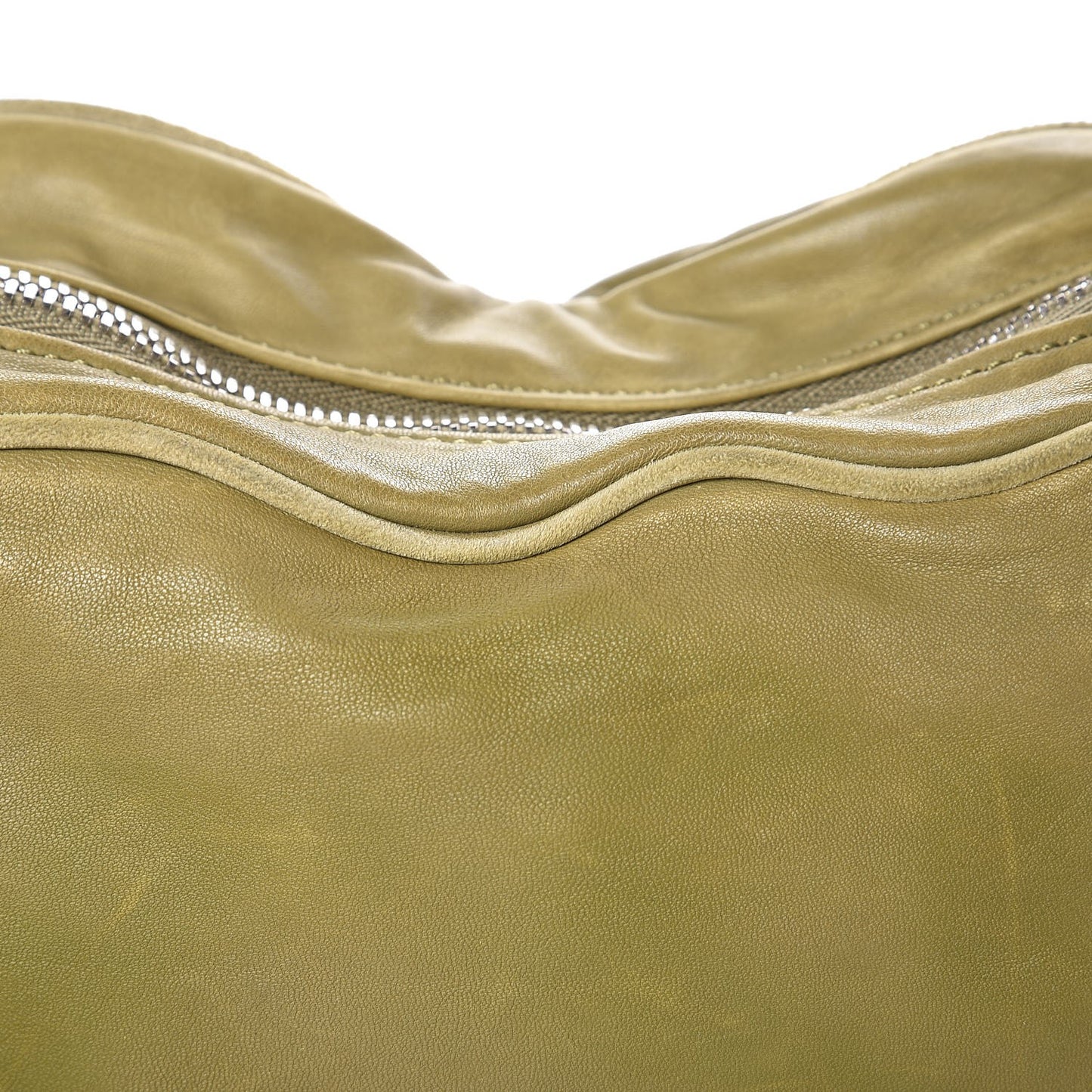 Washed Lambskin Brenda Chain Shoulder Bag Chartreuse