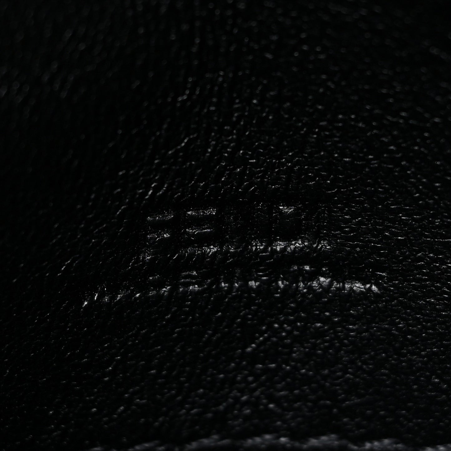Nappa Matisse FF Embossed Nano Baguette Charm Black