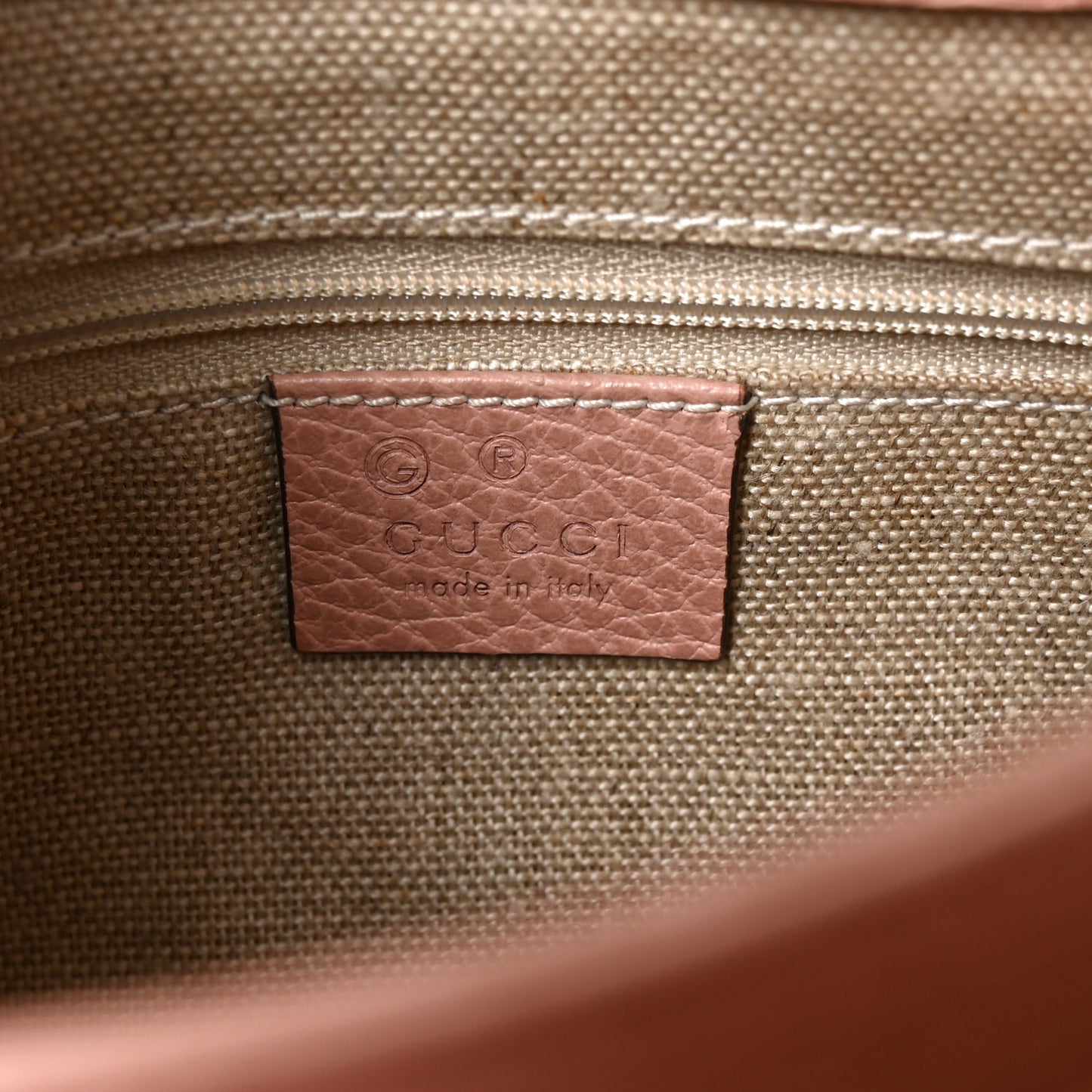 Dollar Calfskin Interlocking G Top Handle Shoulder Bag Soft Pink