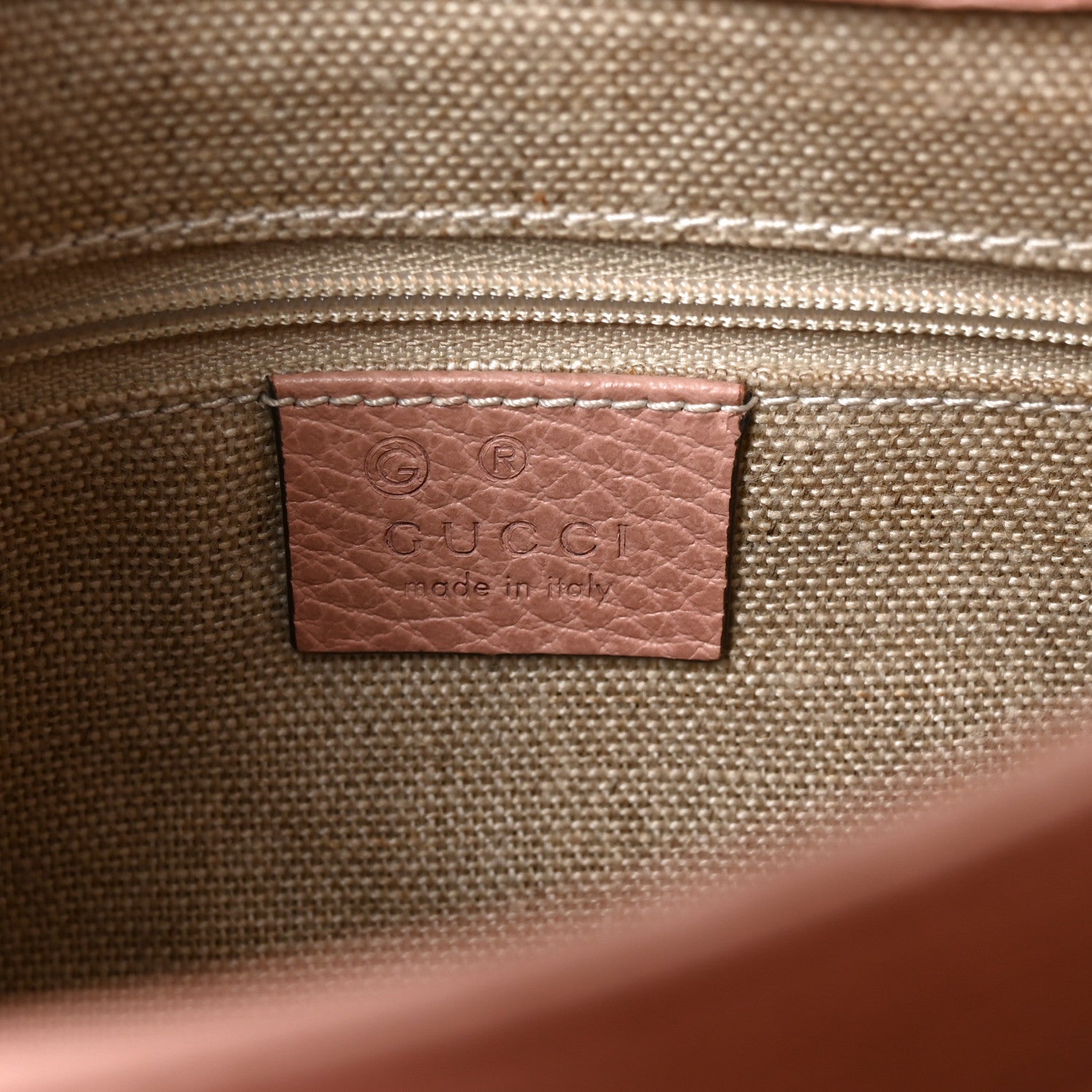 Gucci Dollar Calfskin Interlocking G Top Handle Shoulder Bag Soft Pink 6 of 10