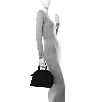 The Row Grained Calfskin Soft Margaux 10 Bag Black 2 of 9