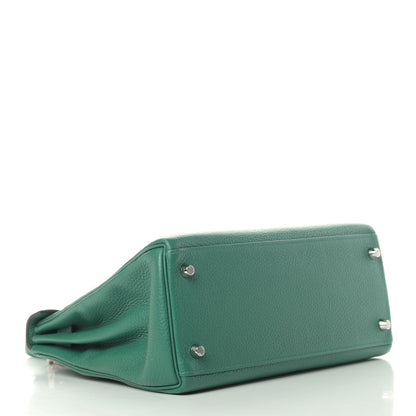 Hermes Taurillon Clemence Kelly Retourne 28 Vert Vertigo 3 of 9
