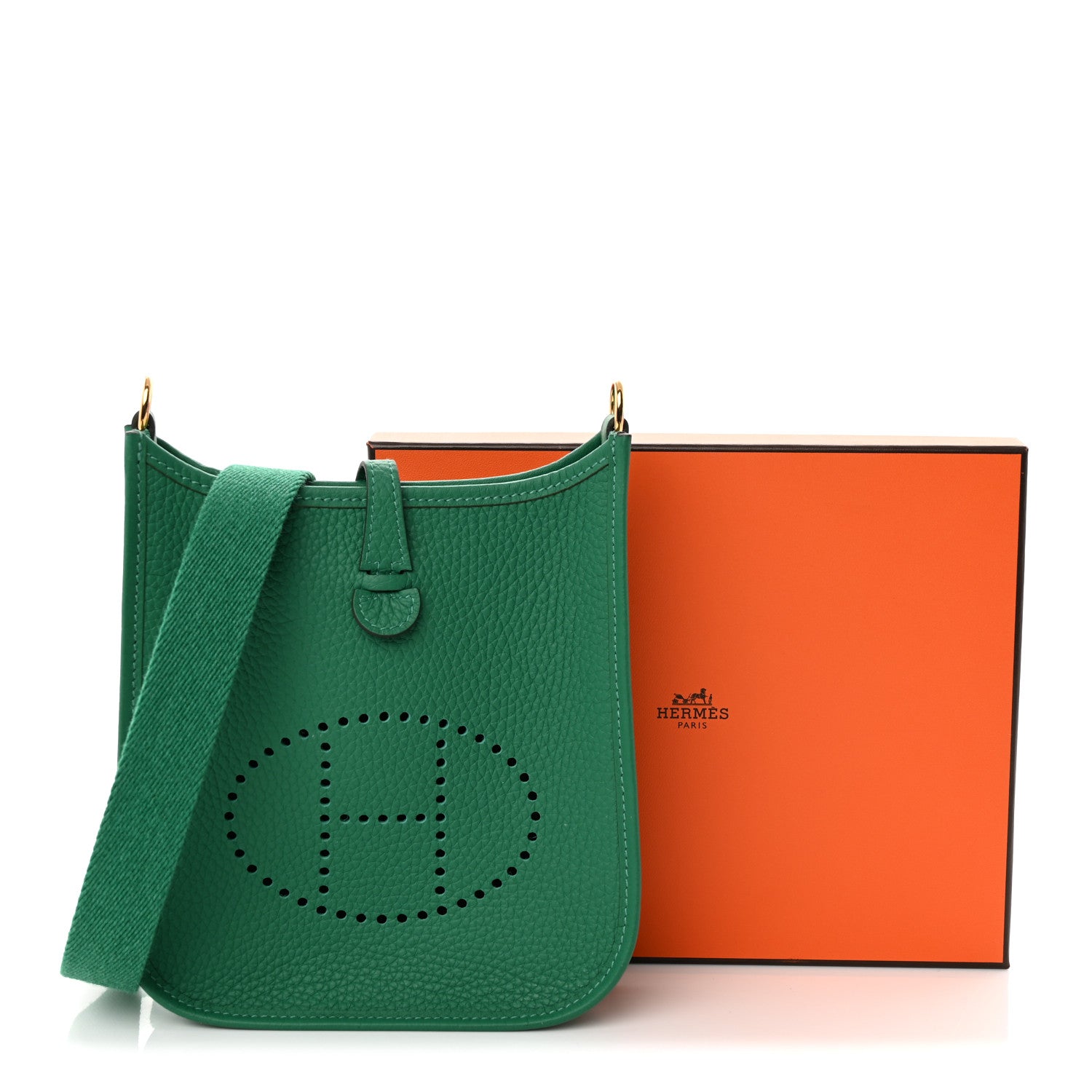 Hermes Taurillon Clemence Evelyne TPM Vert Vertigo 11 of 11