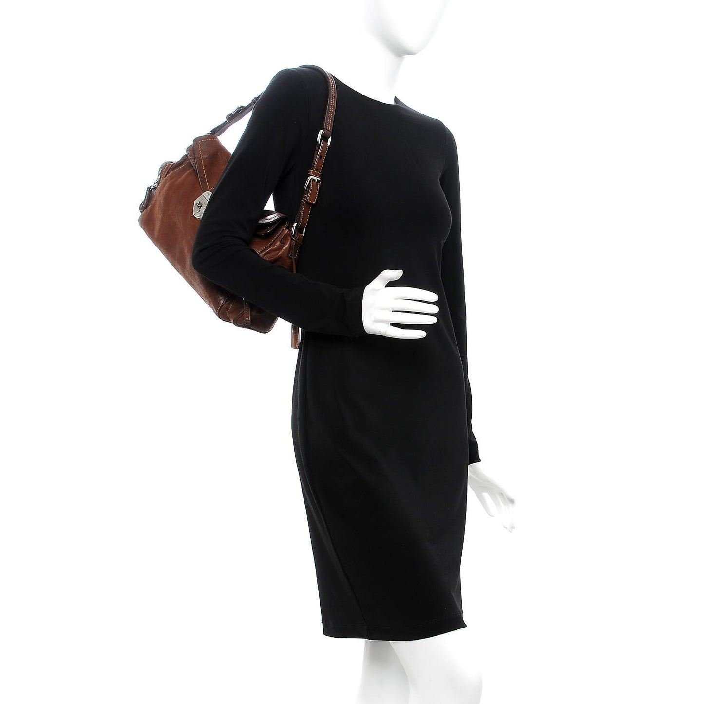 Vitello Antic Easy A Foldover Pushlock Flap Shoulder Bag Bruciato
