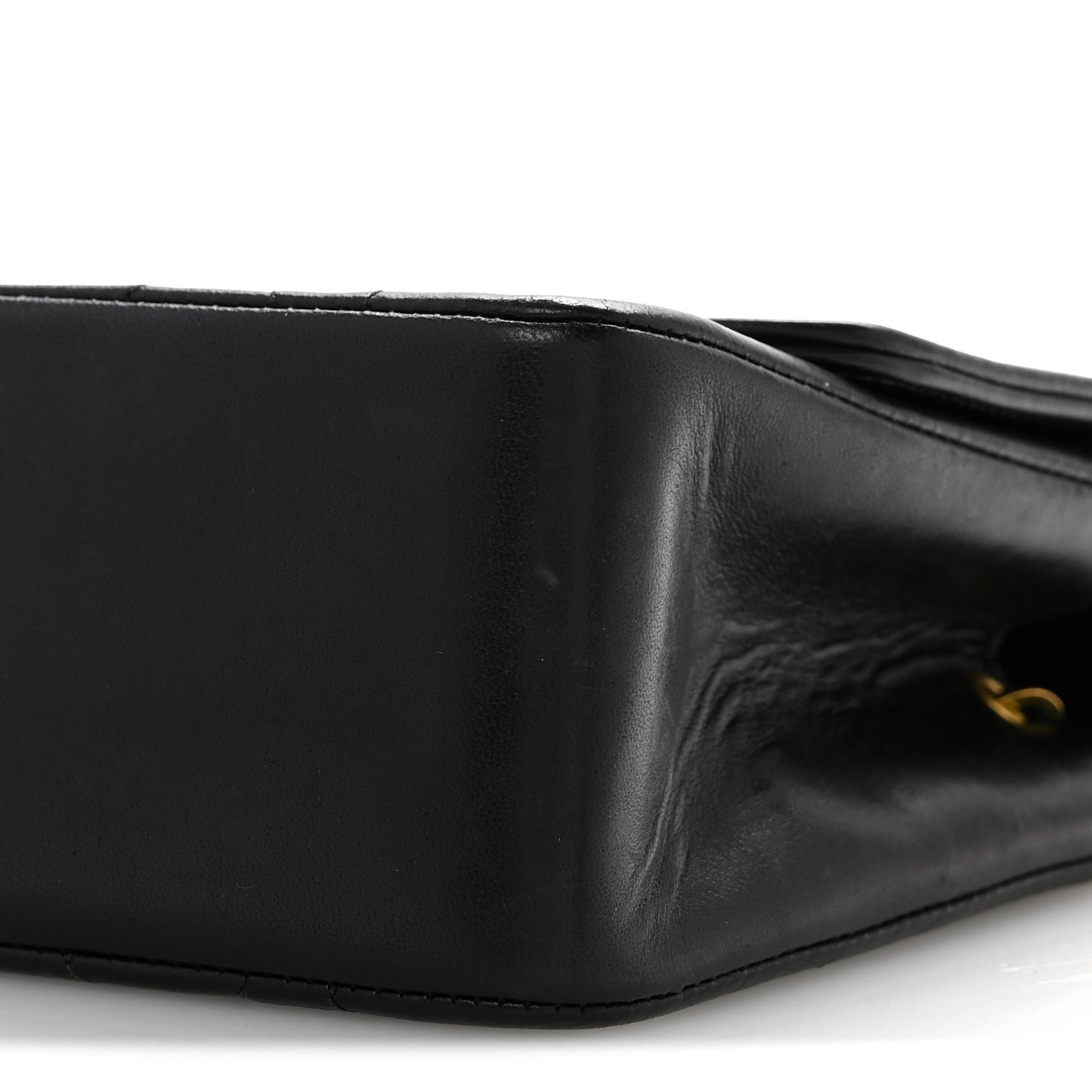 Lambskin Quilted Small Single Flap Black