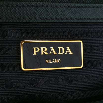 Prada Saffiano Small Galleria Double Zip Tote Smeraldo 6 of 10