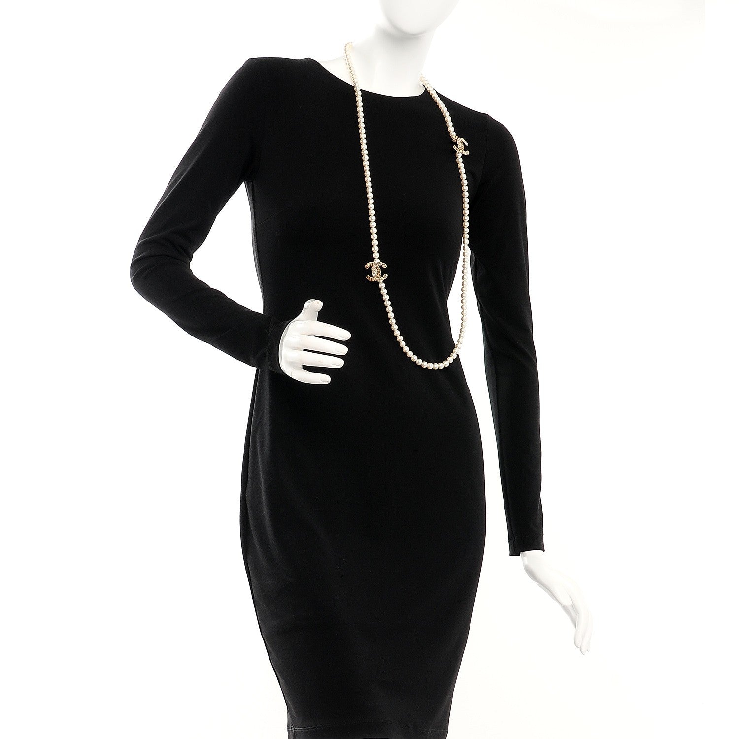 Chanel Pearl Crystal CC Long Necklace 2 of 5