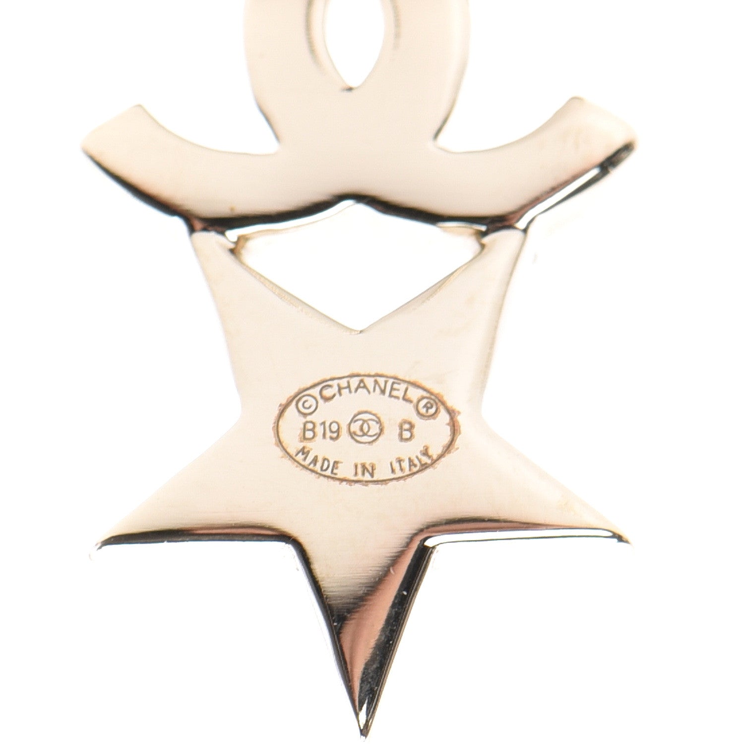 Chanel Crystal Pearl Charming Winter CC Star Heart Earrings Gold 4 of 6