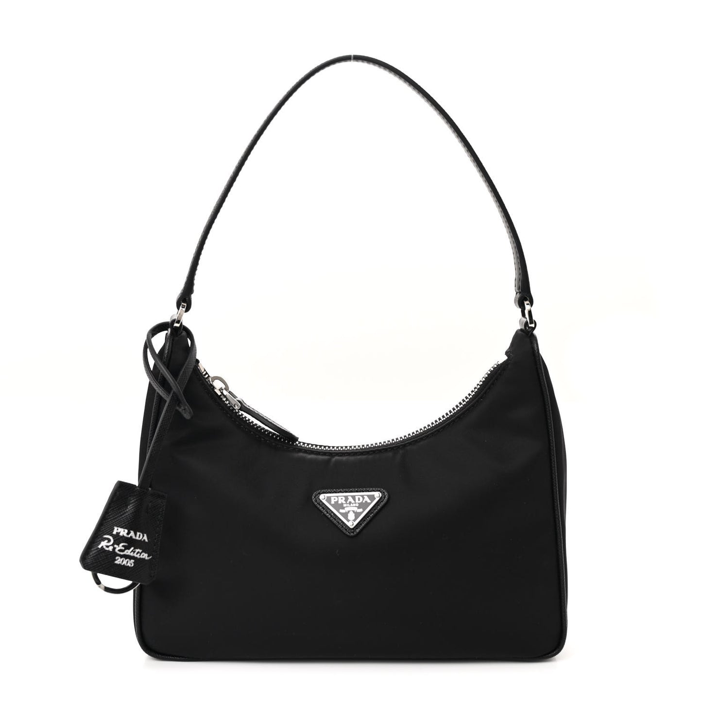 Tessuto Nylon Saffiano Mini Re-Edition 2005 Bag Black