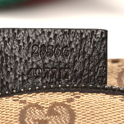 Gucci GG Monogram Web Double Pocket Belt Bag Dark Brown 7 of 12