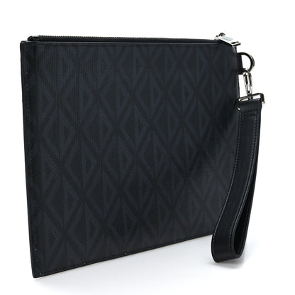 Christian Dior Coated Canvas CD Diamond Hit The Road A5 Pouch Black 3 of 6