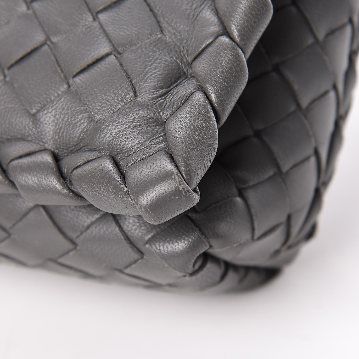 Bottega Veneta Nappa Intrecciato Dahlia Clutch Crossbody Light Grey 12 of 14