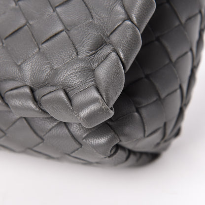 Bottega Veneta Nappa Intrecciato Dahlia Clutch Crossbody Light Grey 12 of 14