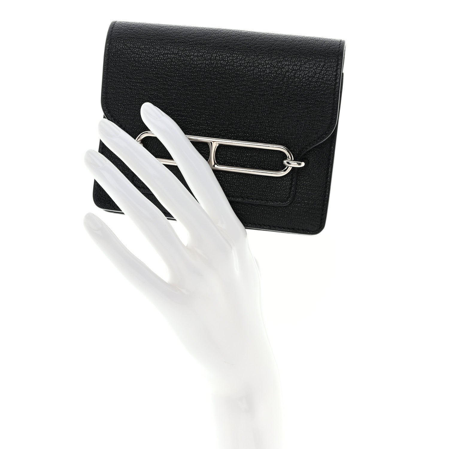 Hermes Chevre Mysore Roulis Slim Wallet Black 2 of 12