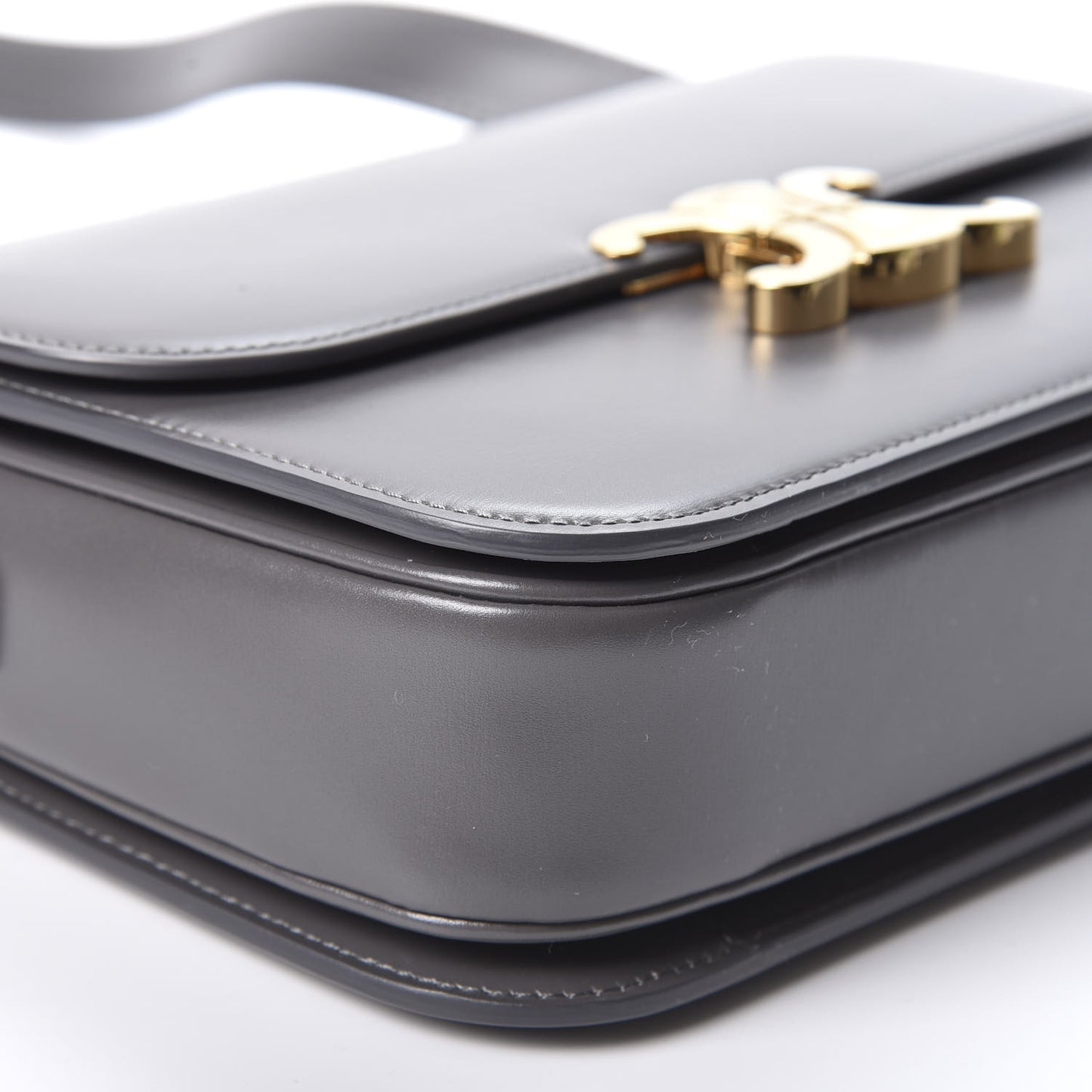 Shiny Calfskin Medium Triomphe Grey
