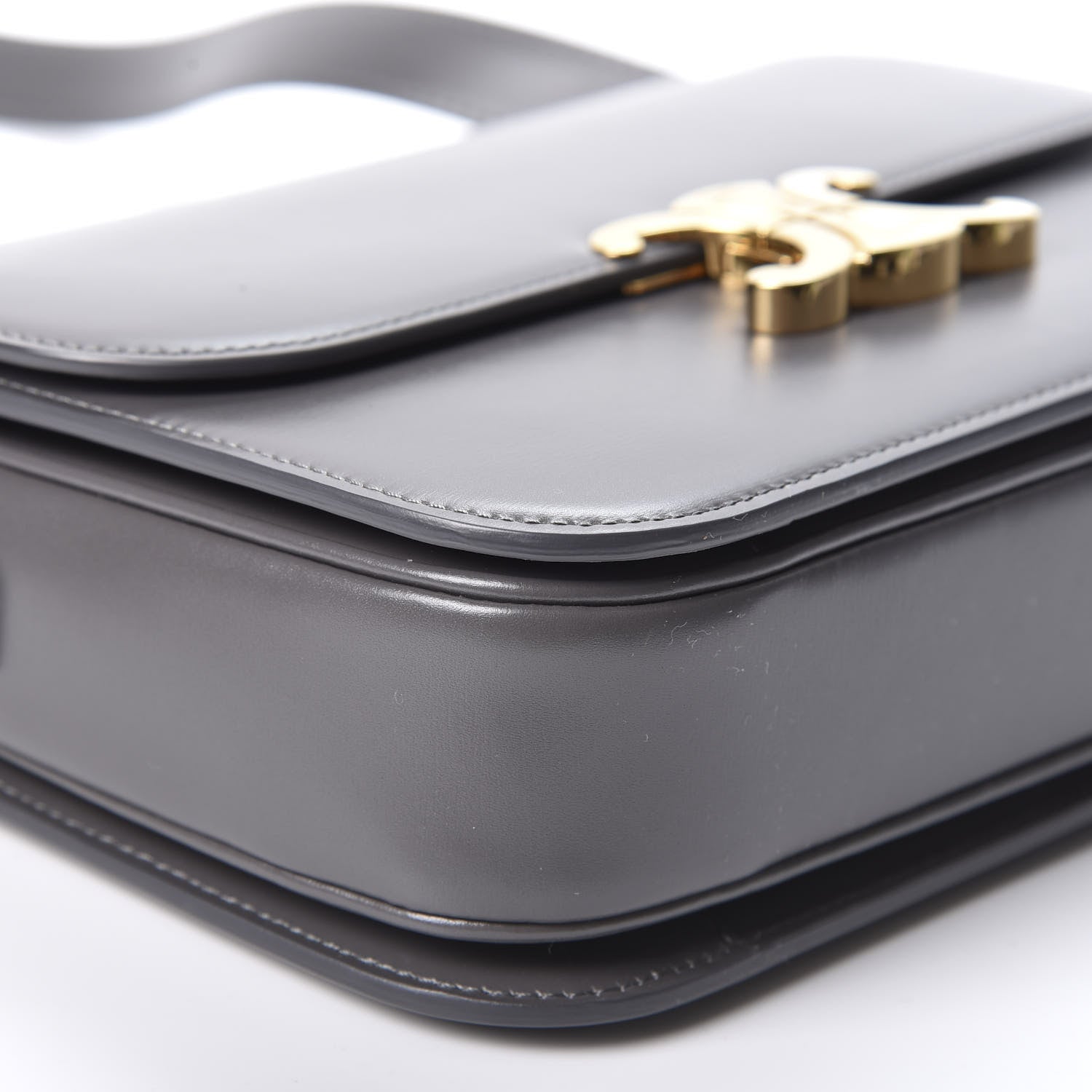 Celine Shiny Calfskin Medium Triomphe Grey 5 of 9