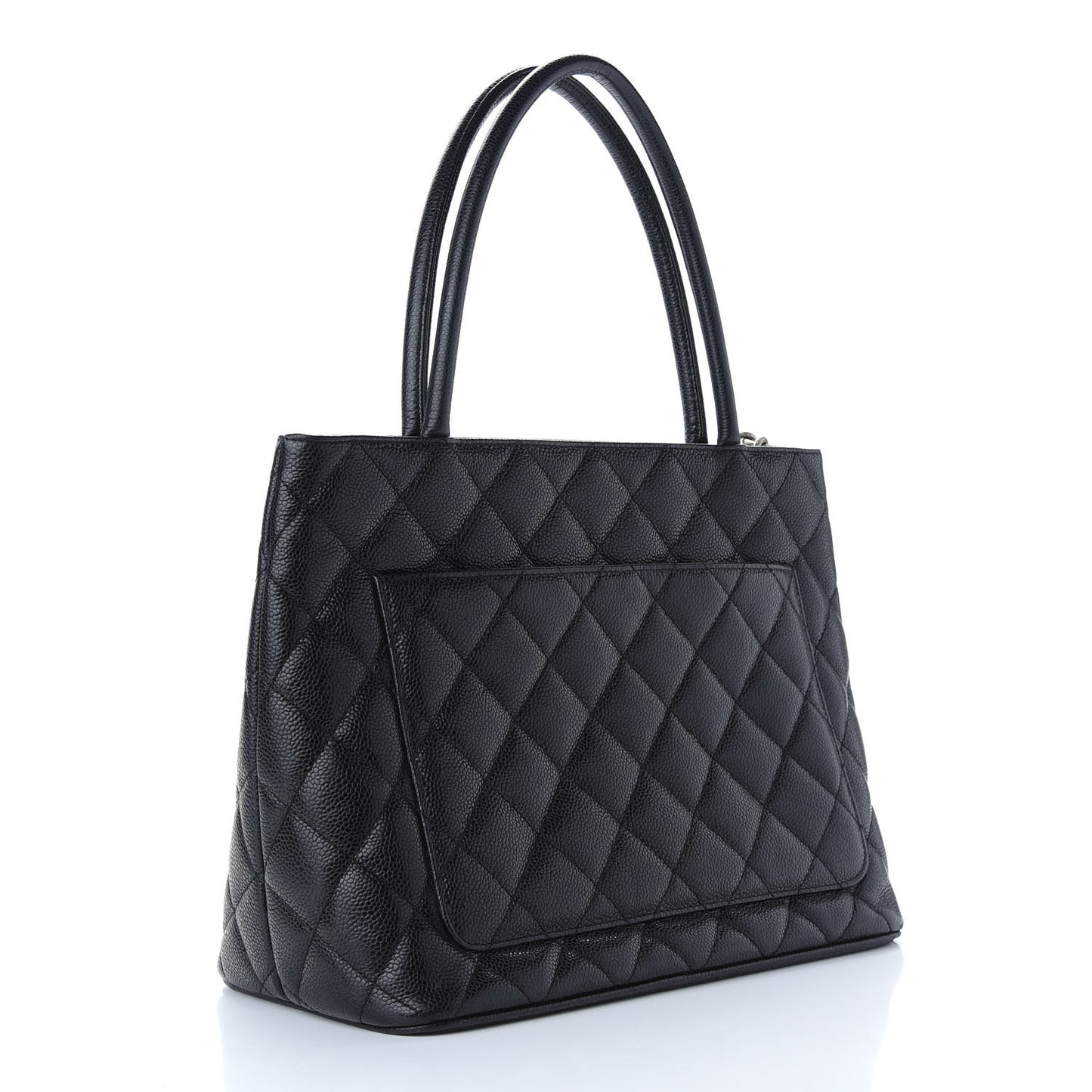 Caviar Quilted Medallion Tote Black