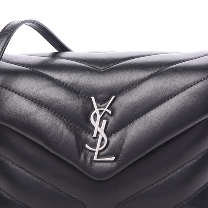 Saint Laurent Calfskin Y Quilted Monogram Toy Loulou Crossbody Bag Black 9 of 10