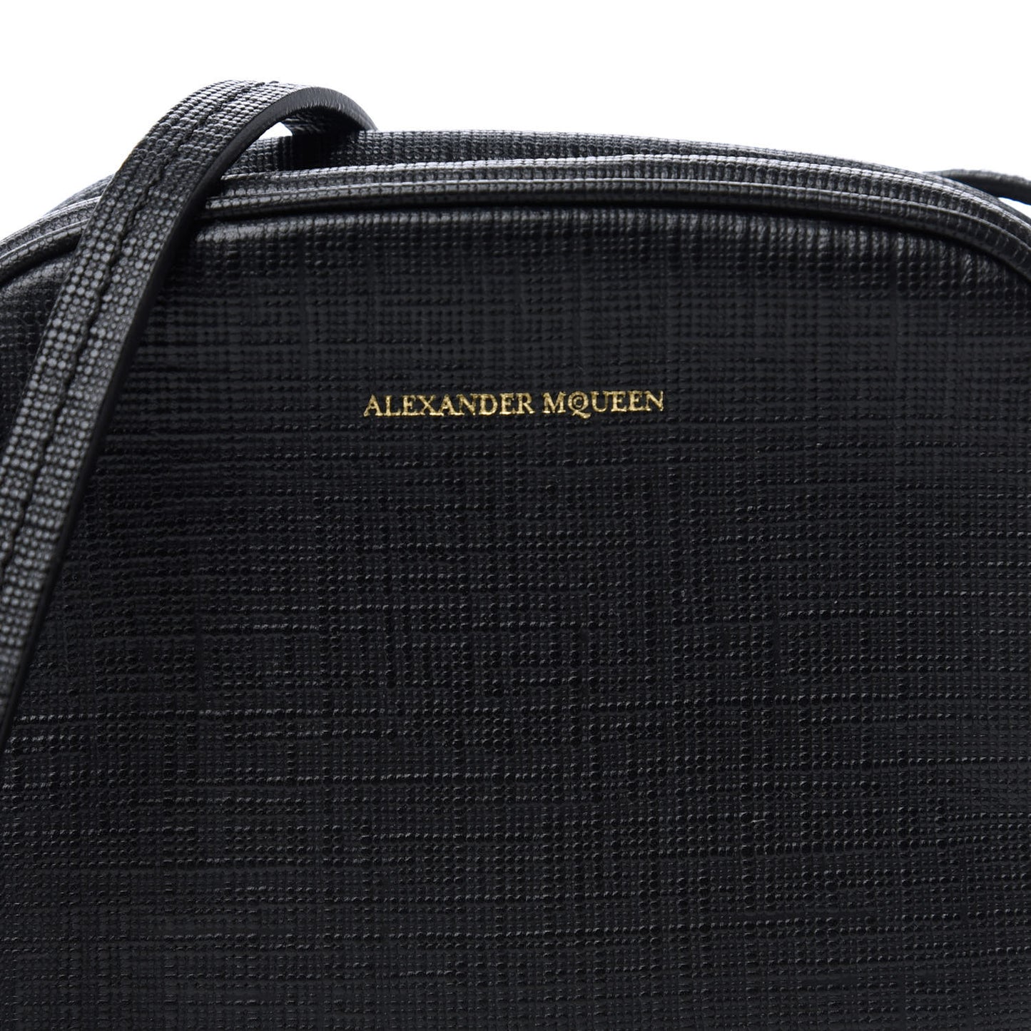 Textured Calfskin Mini Camera Bag Black