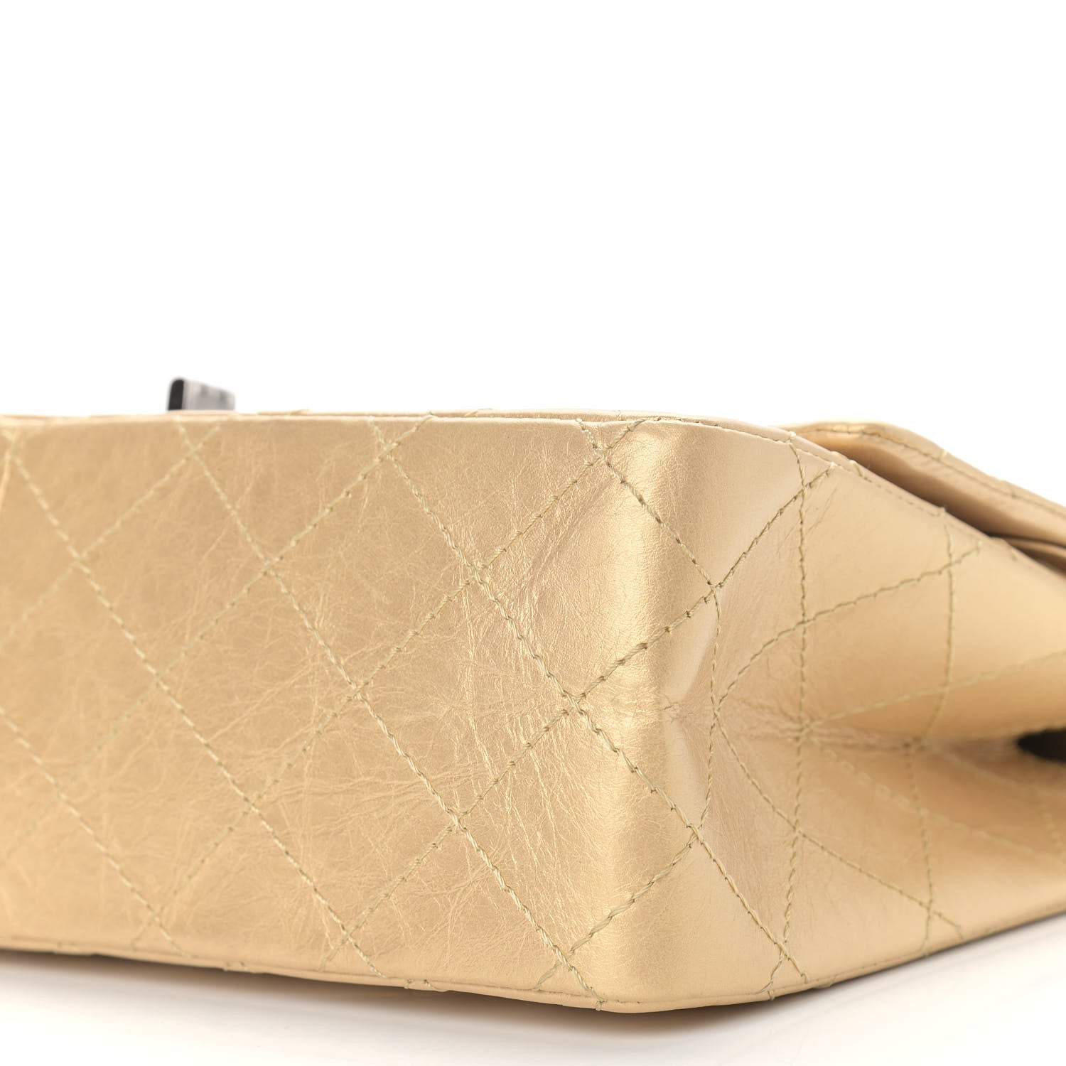 Chanel Metallic Aged Calfskin Quilted 2.55 Reissue 226 Flap Gold 9 of 14