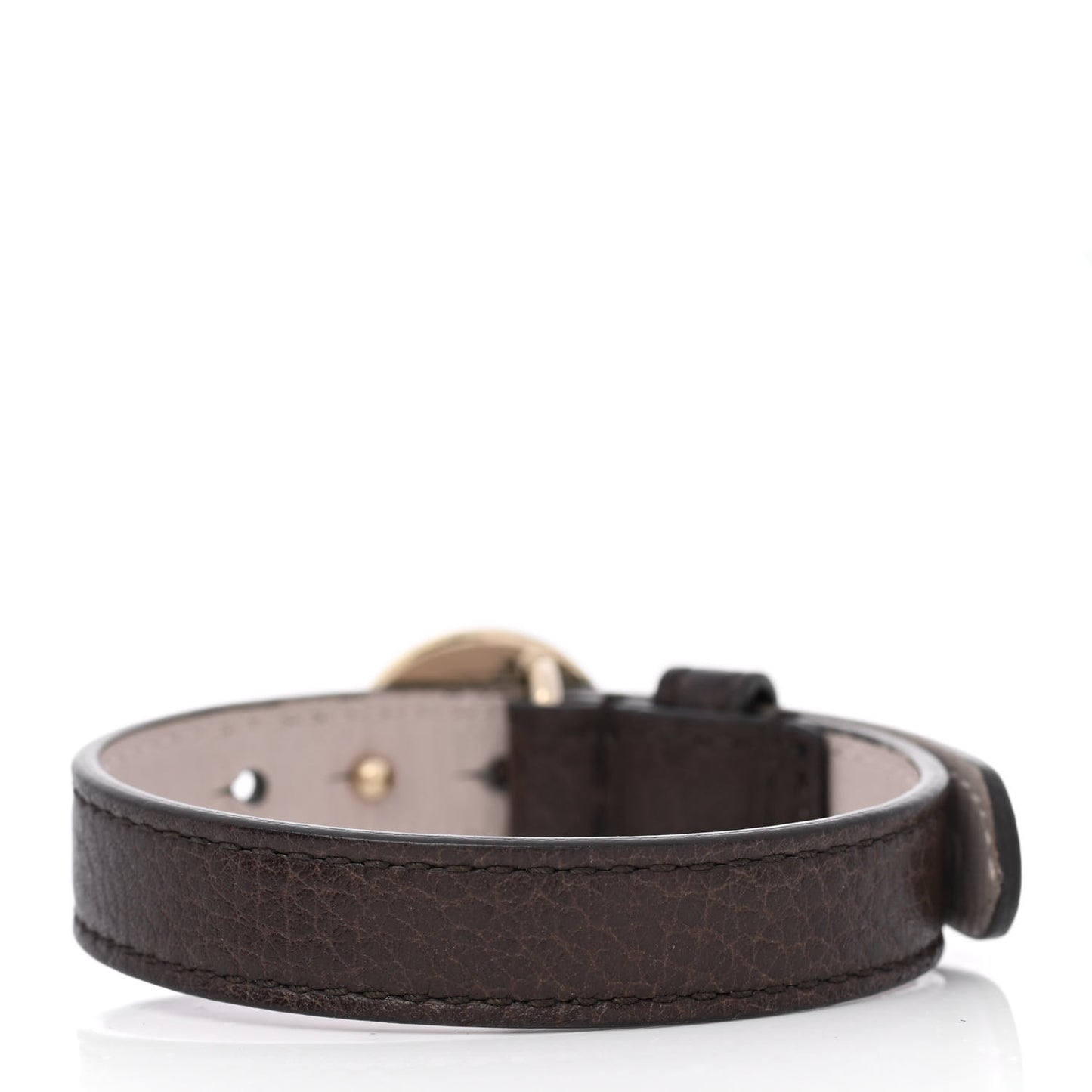 Calfskin Monete Single Wrap Bracelet Brown