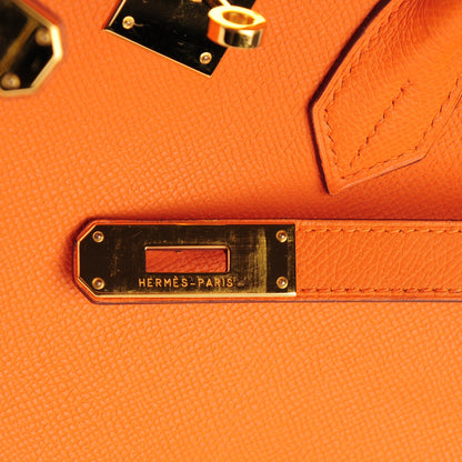 Hermes Epsom Birkin 35 Orange 16 of 24