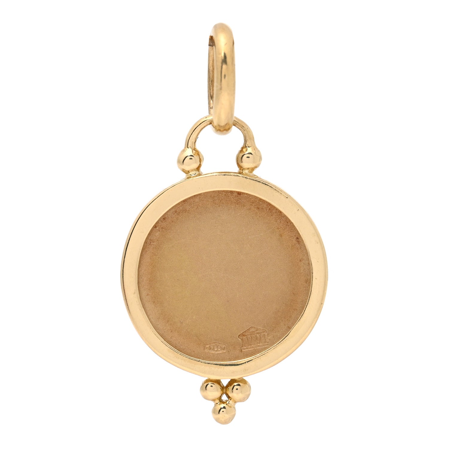 Temple St. Clair 18K Yellow Gold 16mm Angel Pendant 3 of 4
