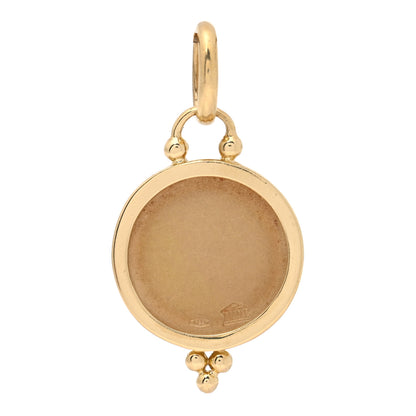 Temple St. Clair 18K Yellow Gold 16mm Angel Pendant 3 of 4