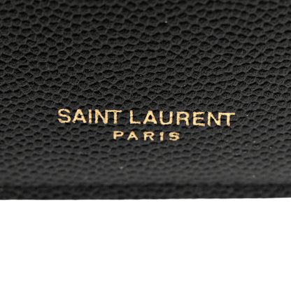 Saint Laurent Grain De Poudre Monogram Bi-Fold Wallet Black 7 of 8